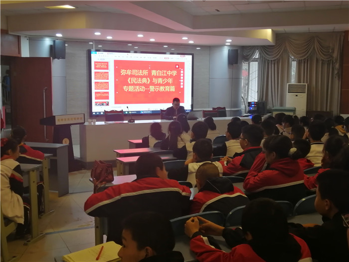 青白江中学开展《民法典》与青少年法治教育专题讲座